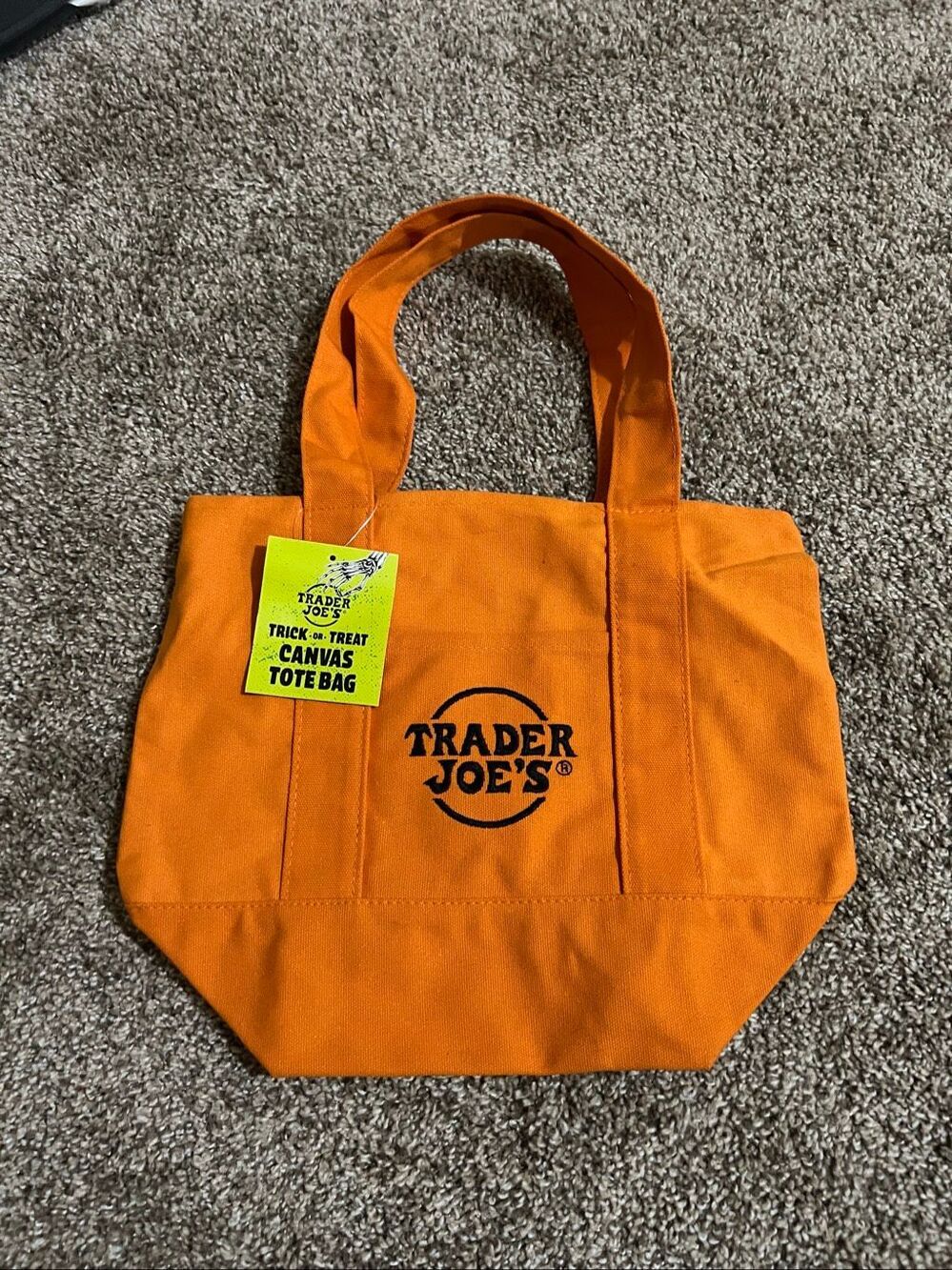 Trader Joe’s Orange Mini Tote Bag New